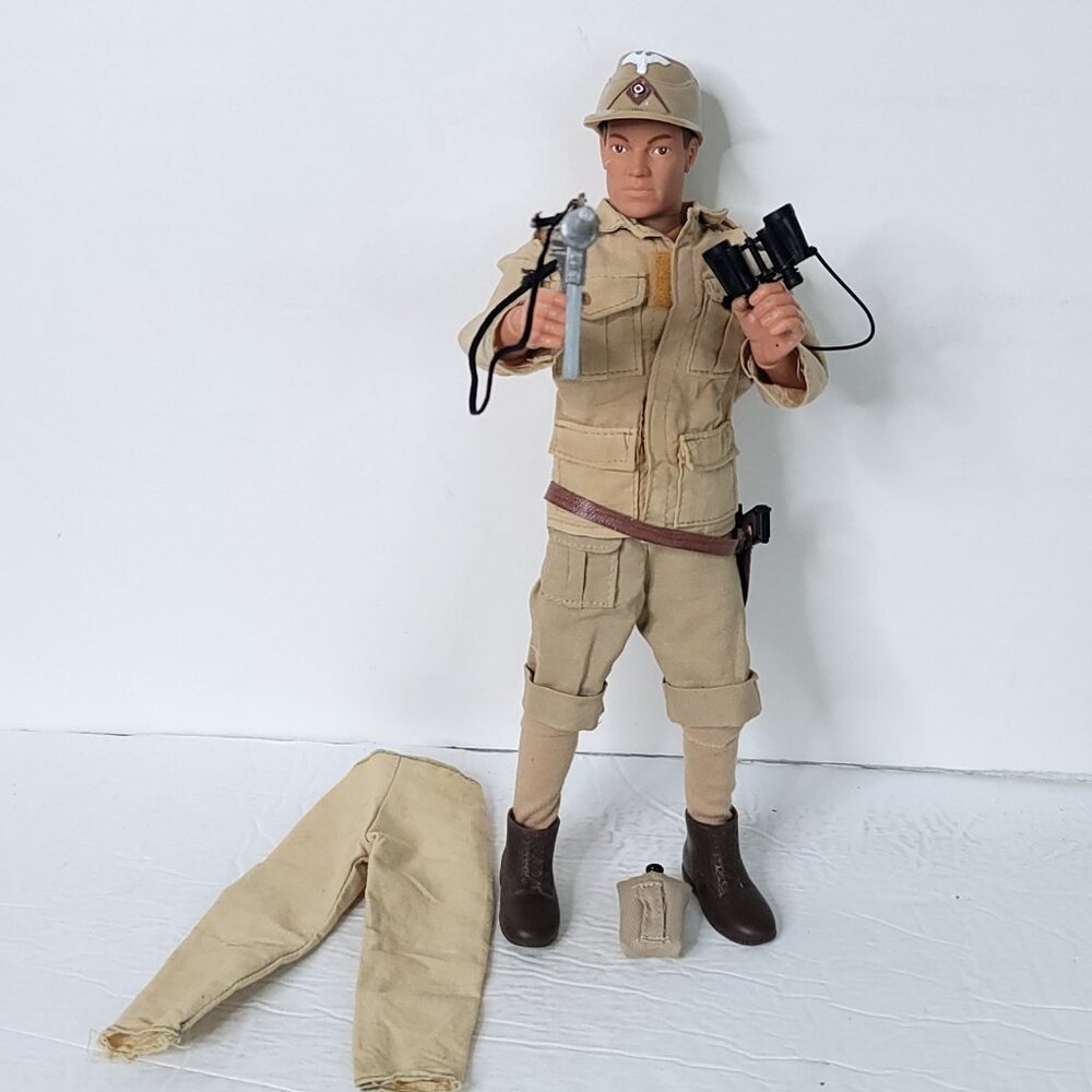 Vintage Gijoe Soldier Officer Action Figure Bomber Jacket Damage Plus Xtra 12in